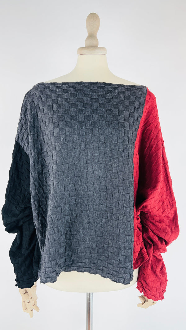 Maglia in lana colorblock