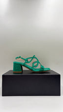 Sandalo in suede verde N.35/36/40/42 WAIt and see