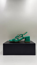 Sandalo in suede verde N.35/36/40/42 WAIt and see