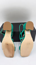 Sandalo in suede verde N.35/36/40/42 WAIt and see