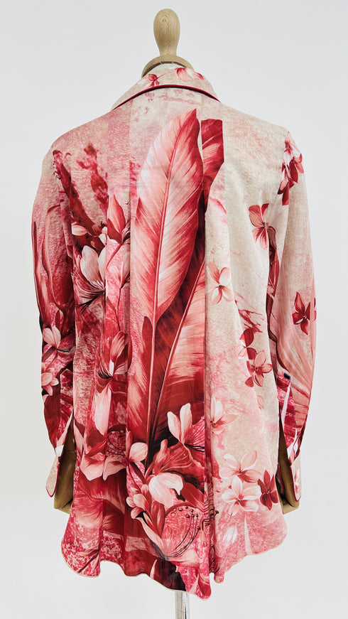 Camicia macro stampa con cartellino