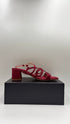 Sandalo in suede bordeaux N.42