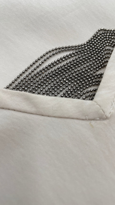 Blusa scollo V in seta