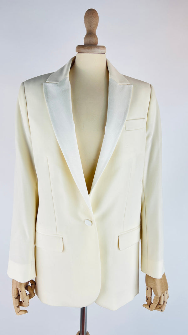 Blazer in lana bianca