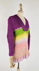 Maglia multicolor con maxi collo MISSONI