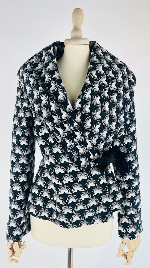 Giacca lana-seta nera