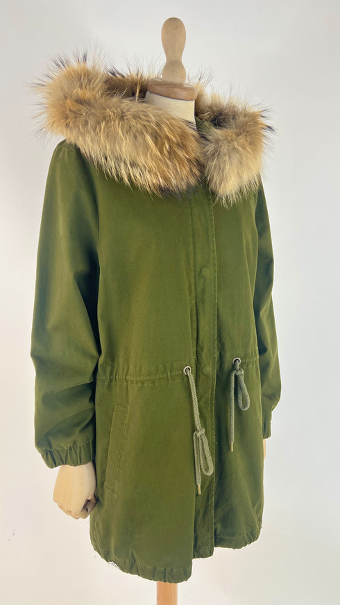 Parka con cappuccio removibile