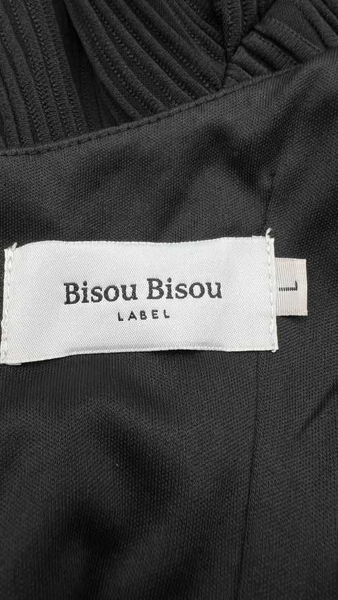 Abito corto nero con perline