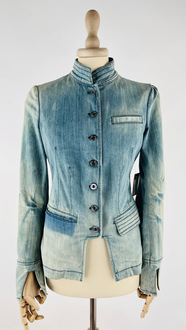 Giacca denim sfiancata