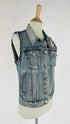 GIlet sfiancato in denim washed