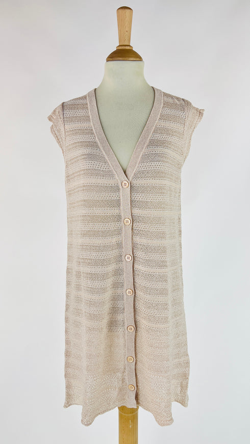 Gilet jacquard con lurex