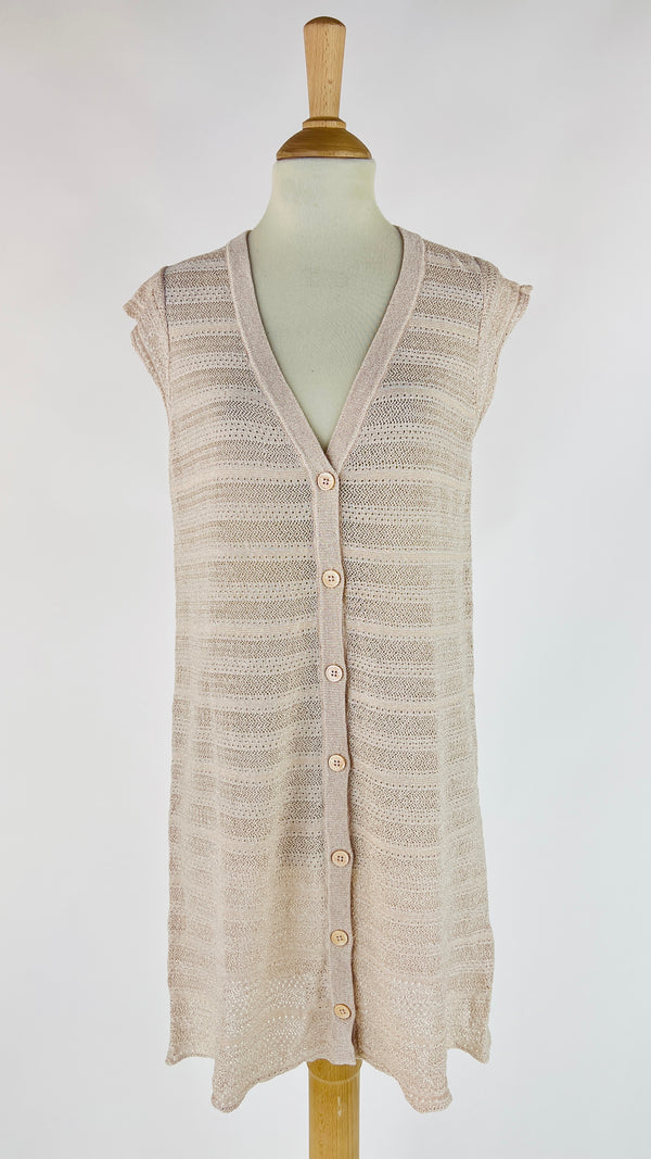 Gilet jacquard con lurex