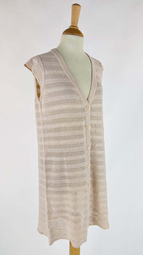 Gilet jacquard con lurex