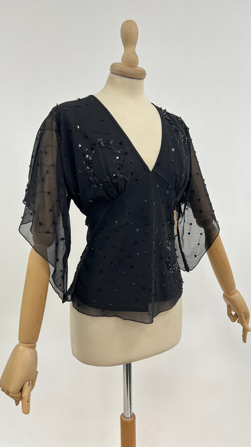 Blusa con paillettes