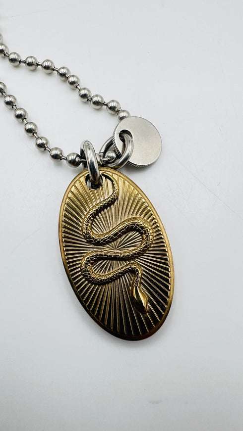 Collana con ciondolo serpente