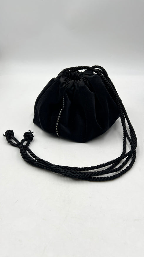 Mini borsa secchiello velluto nero