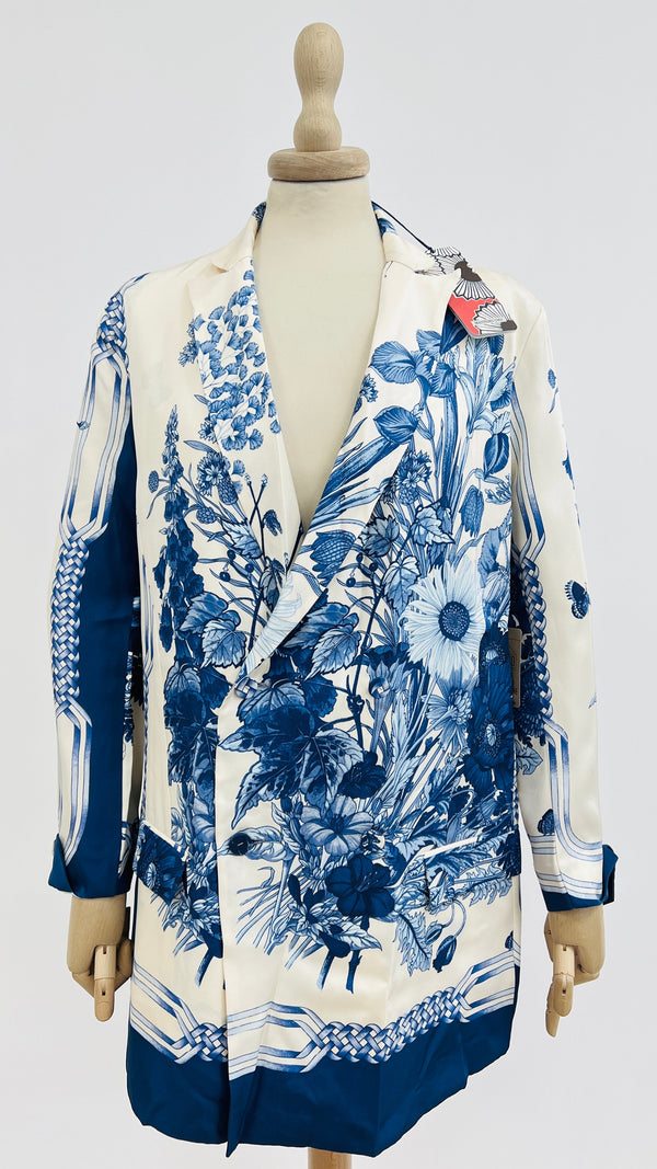 Blazer fiori con cartellino