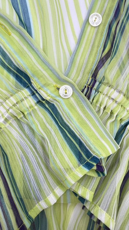 Camicia vintage in voile a righe