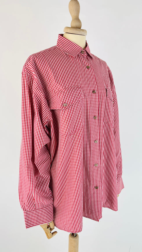 Camicia vichy rosso vintage