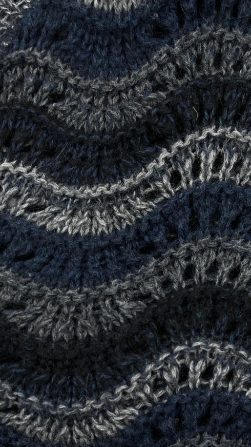 Cardigan righe ondulate