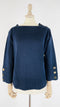 Maglione cotone blu vintage