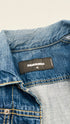 Giacca cropped in denim