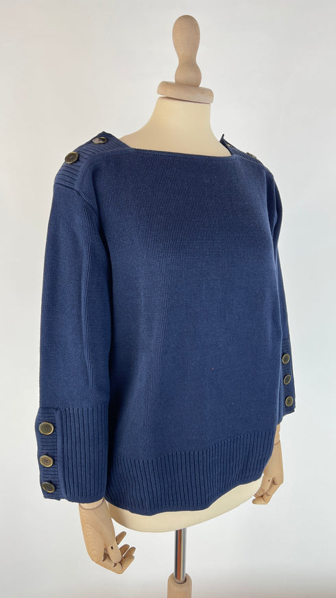 Maglione cotone blu vintage