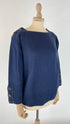 Maglione cotone blu vintage