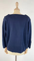 Maglione cotone blu vintage