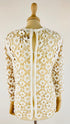 Blusa girocollo in pizzo