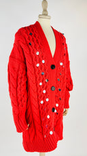 Cardigan con paillettes oversized .TESSA