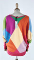 Maglia rombi color block con cartellino