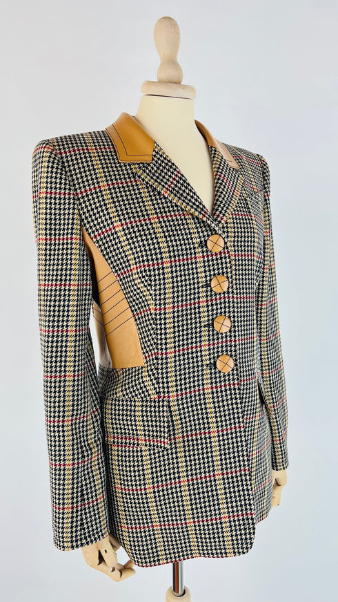 Blazer inserti pelle