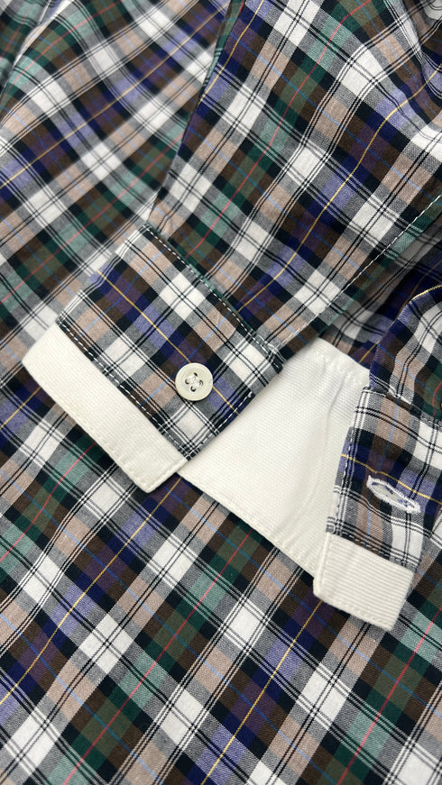 Camicia tartan bordi bianchi