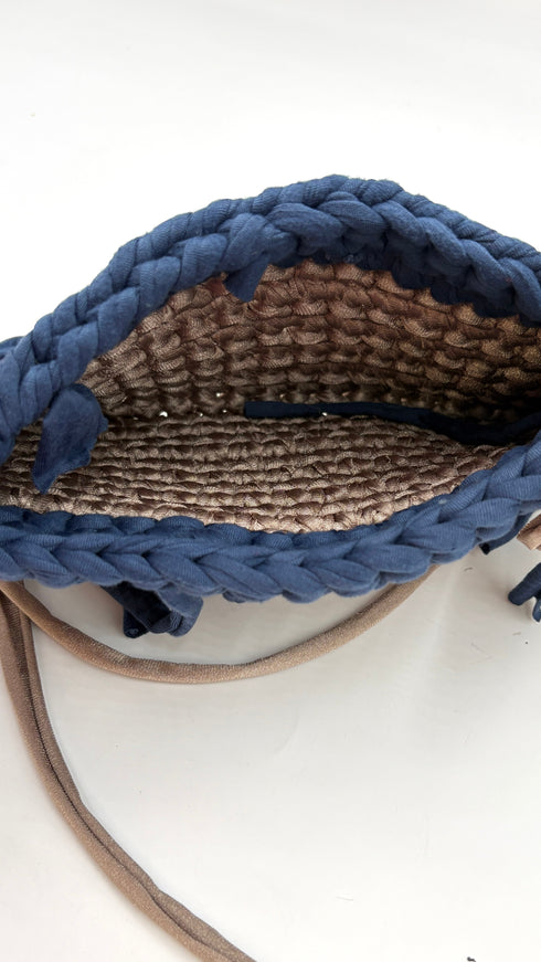 Borsa in maglia-bicolor