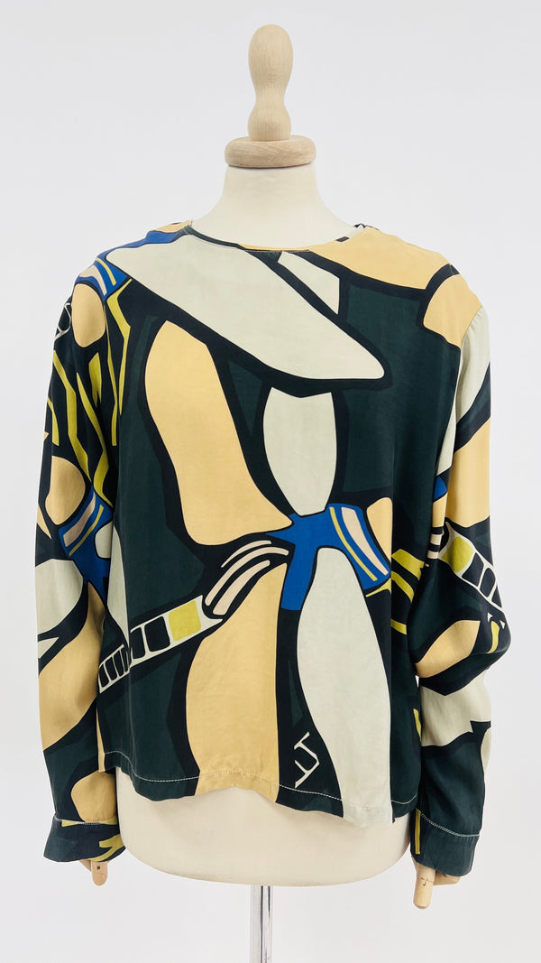 Blusa macro stampa