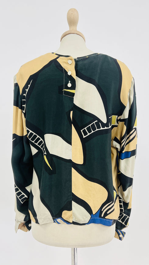 Blusa macro stampa
