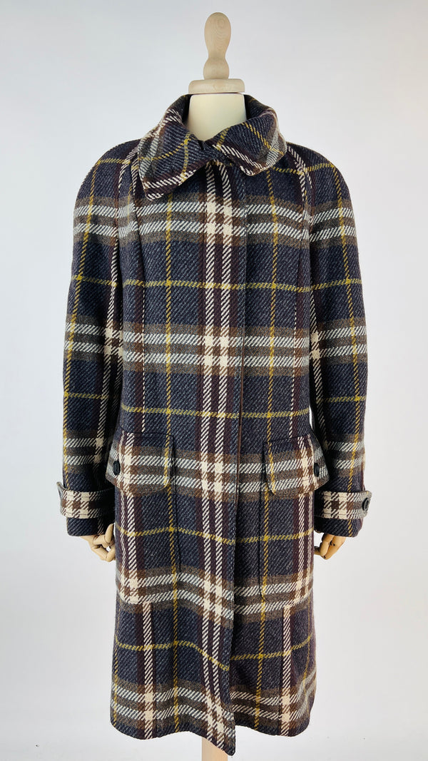 Cappotto in lana check