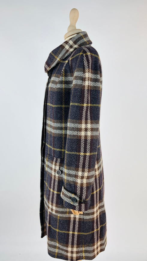 Cappotto in lana check