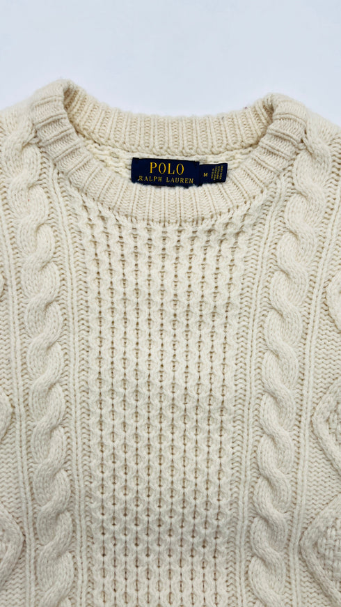 Maglia a trecce in lana-cashmere