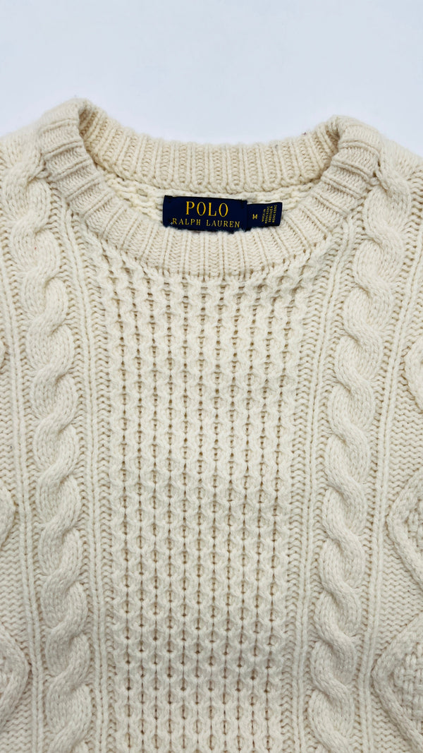 Maglia a trecce in lana-cashmere