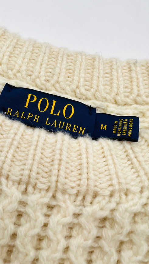 Maglia a trecce in lana-cashmere