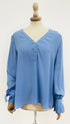 Blusa polsino plissé