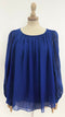 Blusa lurex blu