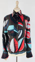 Camicia seta foglie