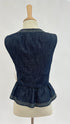 Gilet denim con cartellino