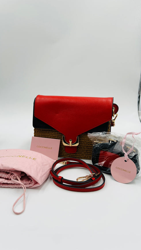 Borsa a tracolla in raffia