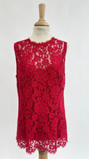 Top in pizzo rosso Dolce & Gabbana