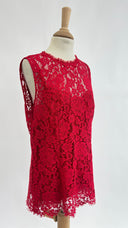 Top in pizzo rosso Dolce & Gabbana