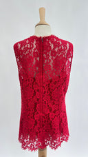 Top in pizzo rosso Dolce & Gabbana